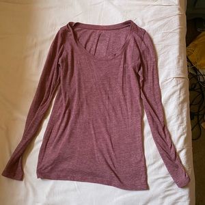 Thin long sleeve undershirt, wine red/maroon